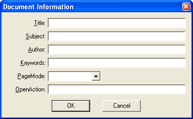 Document Information Dialog