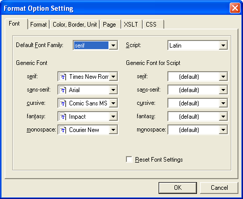 Font Setting