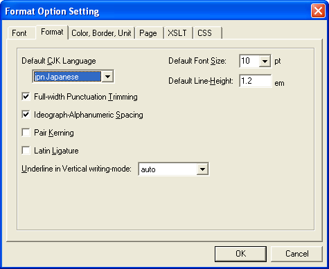 Format Setting