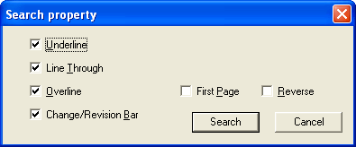 Search Property Dialog