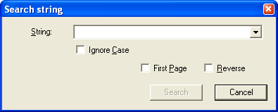 Search String Dialog
