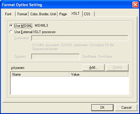 XSLT Setting