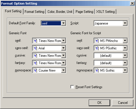 Font Setting