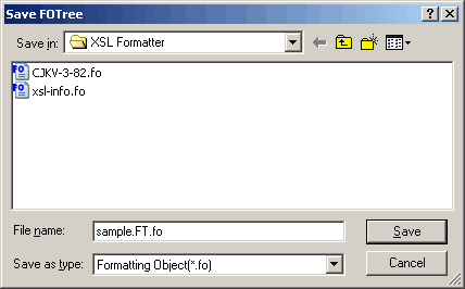 Save FOTree Dialog