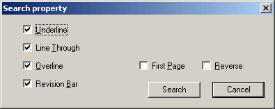Search Property Dialog