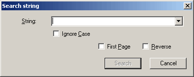 Search String Dialog